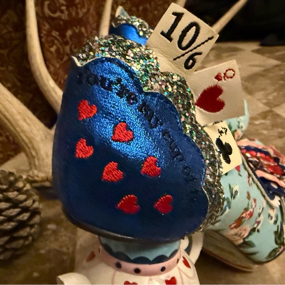 VHTF SUPER RARE LE Irregular Choice Alice in Wonderland heels! Sz 37 NIB - Picture 7 of 13